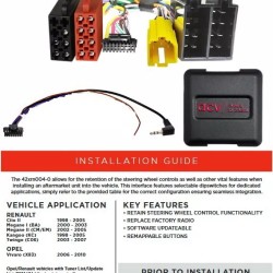 ACV 42xrn004-0 Модул за управление от волана за Renault Clio/Megane/Kangoo/Twingo, Dacia Duster/Sandero, Opel Vivaro