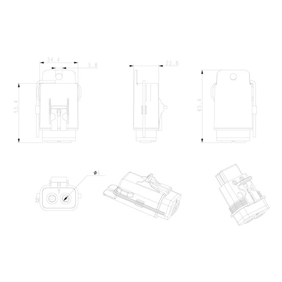 Ampire XSM10 Влагозащитен ATO държач за предпазител за 6 и 10mm² захранващи кабели