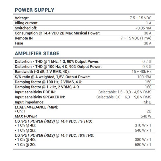 Audison Prima AP1 D Mono Amplifier