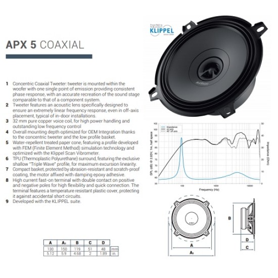 Audison Prima APX 5 13 cm коаксиален говорител