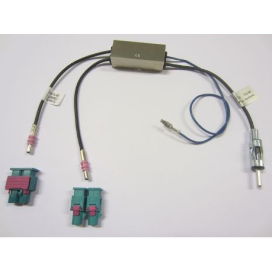 30.049.1 Антенен преход AM/FM Phantom adapter Fakra(m)(Set)>DIN(m) 12V phantom