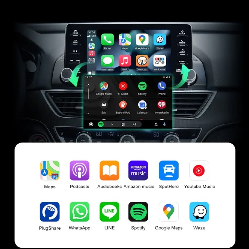 Eway EW-HDCP-RH-A01X Безжичен CarPlay и Android Auto интерфейс за Honda ...