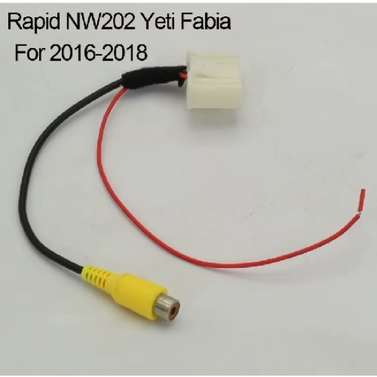 GreenYi JP007 кабелен преход за вход за NTSC камера за Skoda Rapid, Yeti, Fabia 2016-2018 с NW202 медия