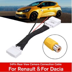 GreenYi JP012 24-пинов кабелен преход за вход за NTSC камера за Renault и Dacia 2012>, Opel Vivaro 2014>