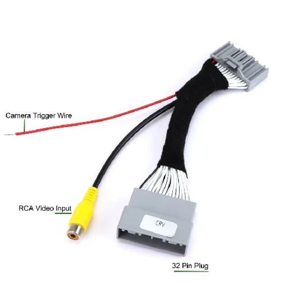 GreenYi JP023 32-пинов кабелен преход за вход за NTSC камера за Honda Civic, CRV, CR-V 2011-2016 с 5" екран