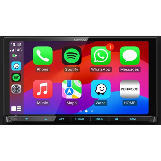Kenwood DMX8021DABS 7" 2-DIN с безжичен Carplay и Android Auto