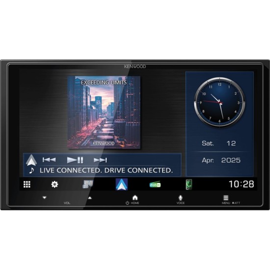 Kenwood DMX7525DABS 2-DIN мултимедия с безжичен CarPlay и Android Auto