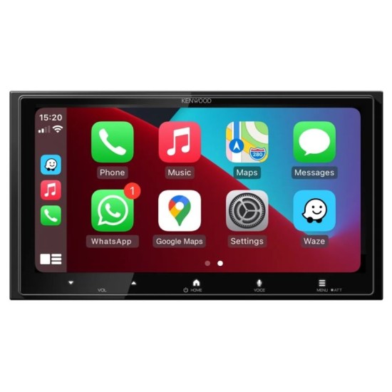 Kenwood DMX7525DABS 2-DIN мултимедия с безжичен CarPlay и Android Auto