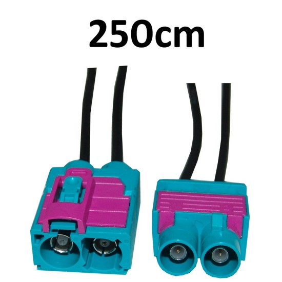NavLinkz CAB-2FAK-MF250 Двойна Fakra букса мъжки към женски с кабел 250см