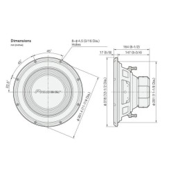 Pioneer TS-A300S4 12" Subwoofer 500W RMS