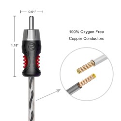 Recoil PCI420 4RCA чинч кабел RCA Premium OFC 6 m с двойно екраниране