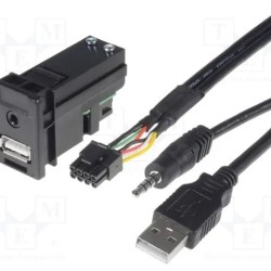 TME USB.Toyota.02 USB и AUX удължение за вграждане за Toyota и Subaru