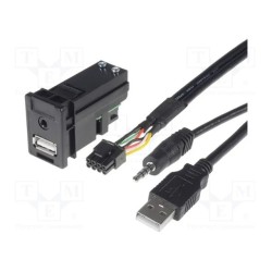 TME USB.Toyota.02 USB и AUX удължение за вграждане за Toyota и Subaru