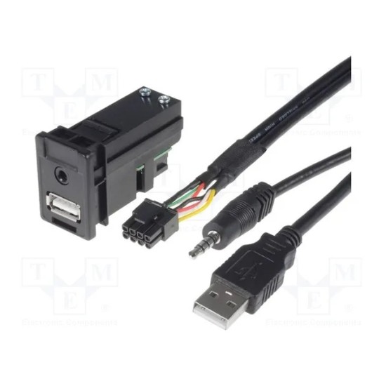 TME USB.Toyota.02 USB и AUX удължение за вграждане за Toyota и Subaru